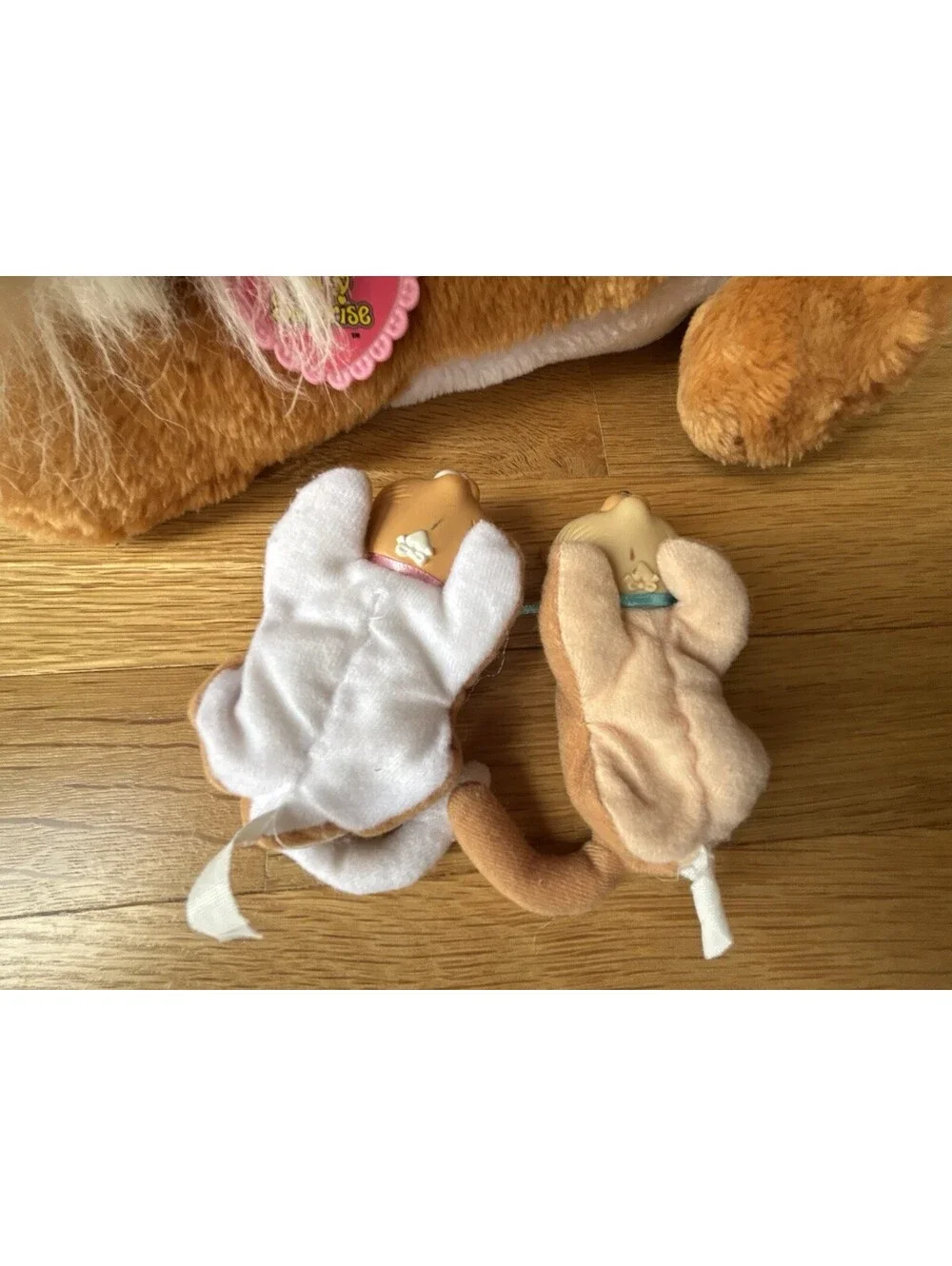 Vintage Hasbro Kitty Surprise Orange Tabby Plush Mother 2 Kittens 1992